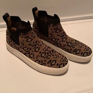 Leopard Stretch High Top Sneakers